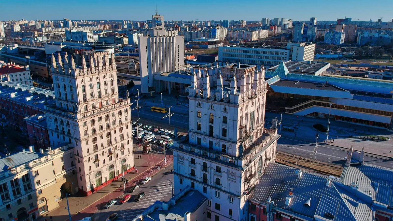 Aerial view of Minsk, Belarus