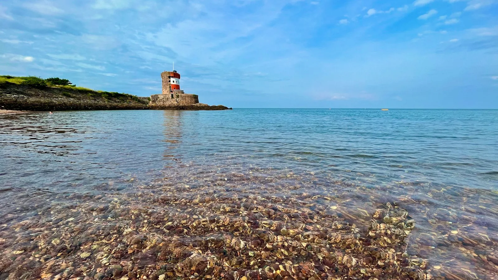 Jersey's coastline at low tide