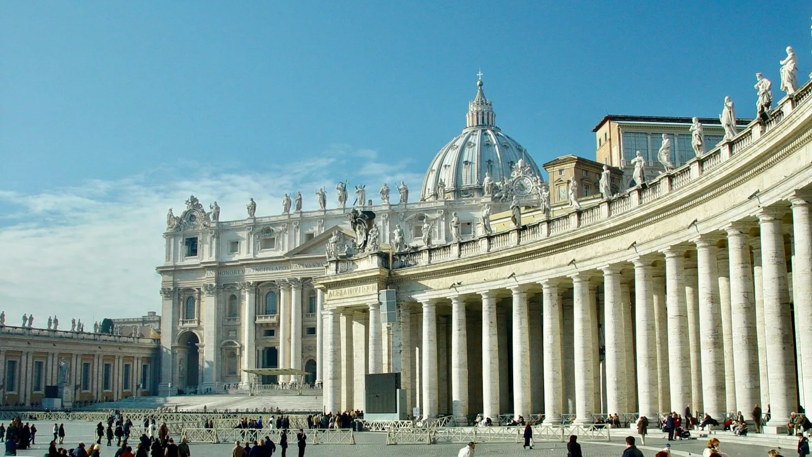 St. Peter's Basilica and the colonnade in Vatican City
