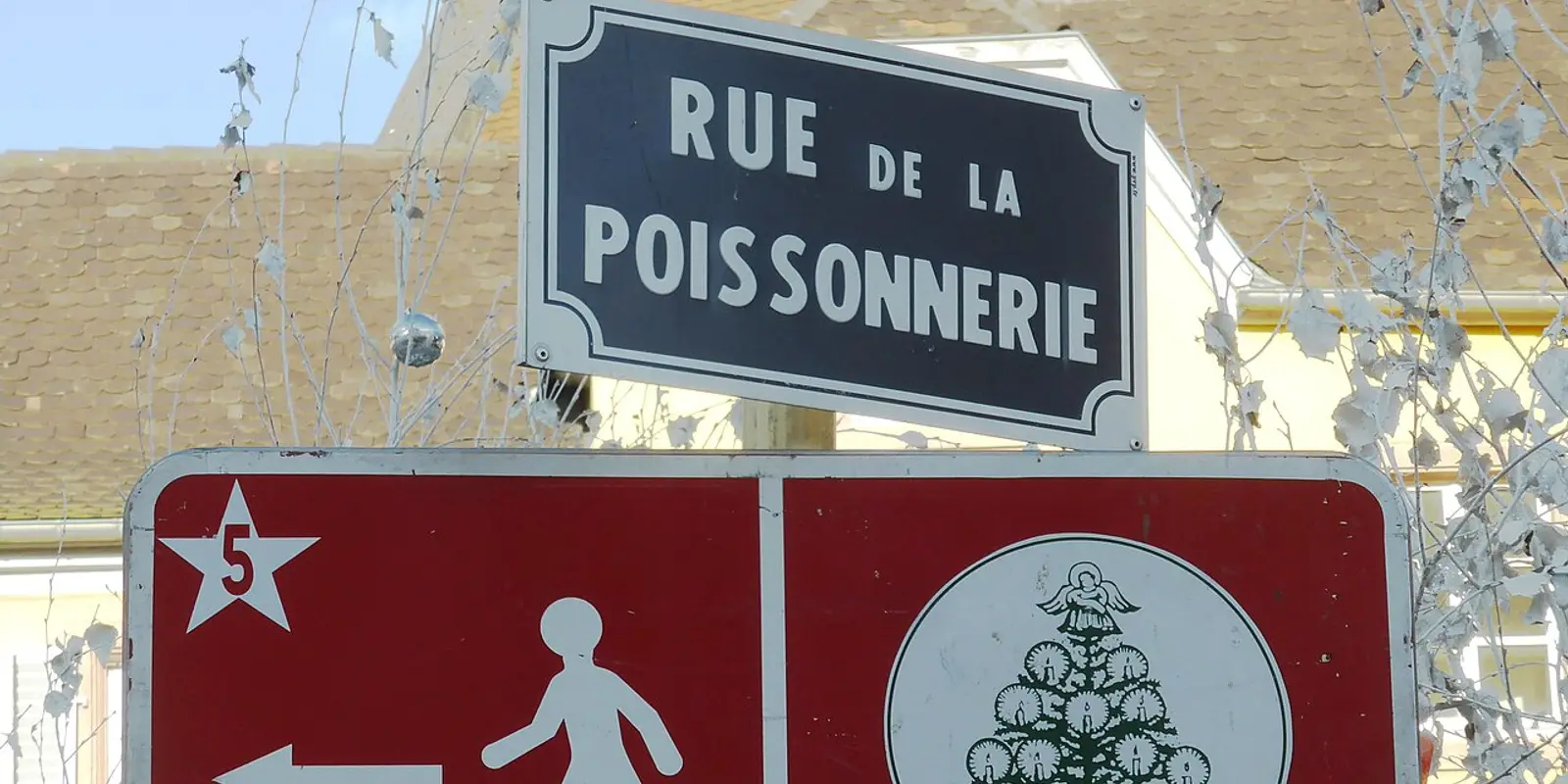 Rue de la Poissonnerie street sign in Colmar