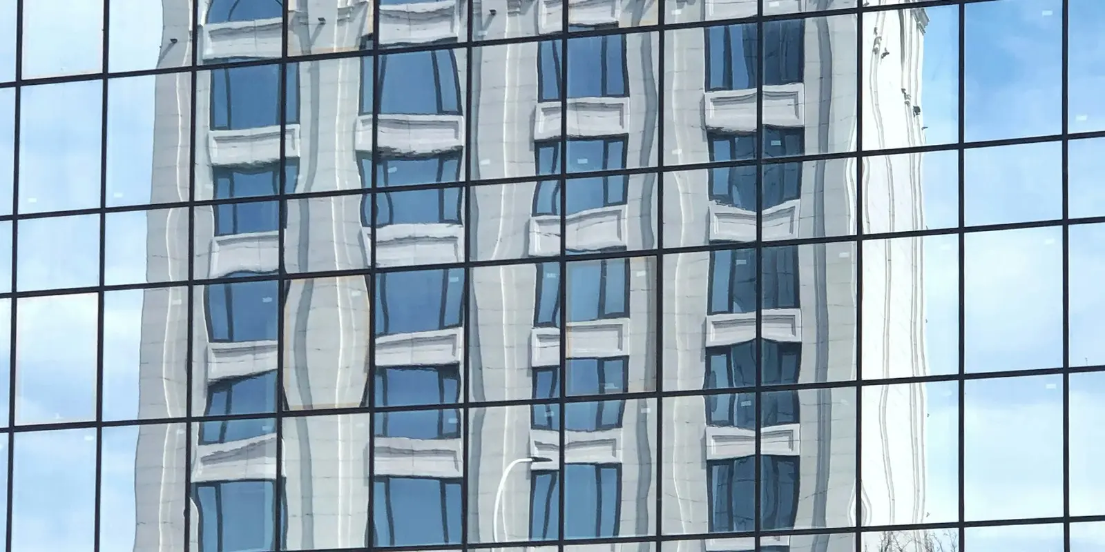 Chișinău, Moldova's capital, where most of a typical trip's data use happens Chișinău city center reflected in glass office buildings, Moldova