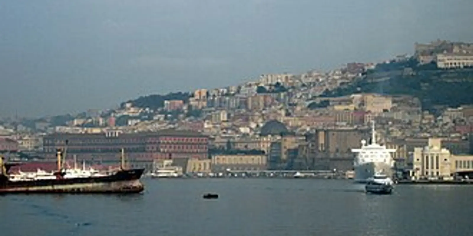Naples waterfront and port area, illustrating the difference between city and harbour destinations