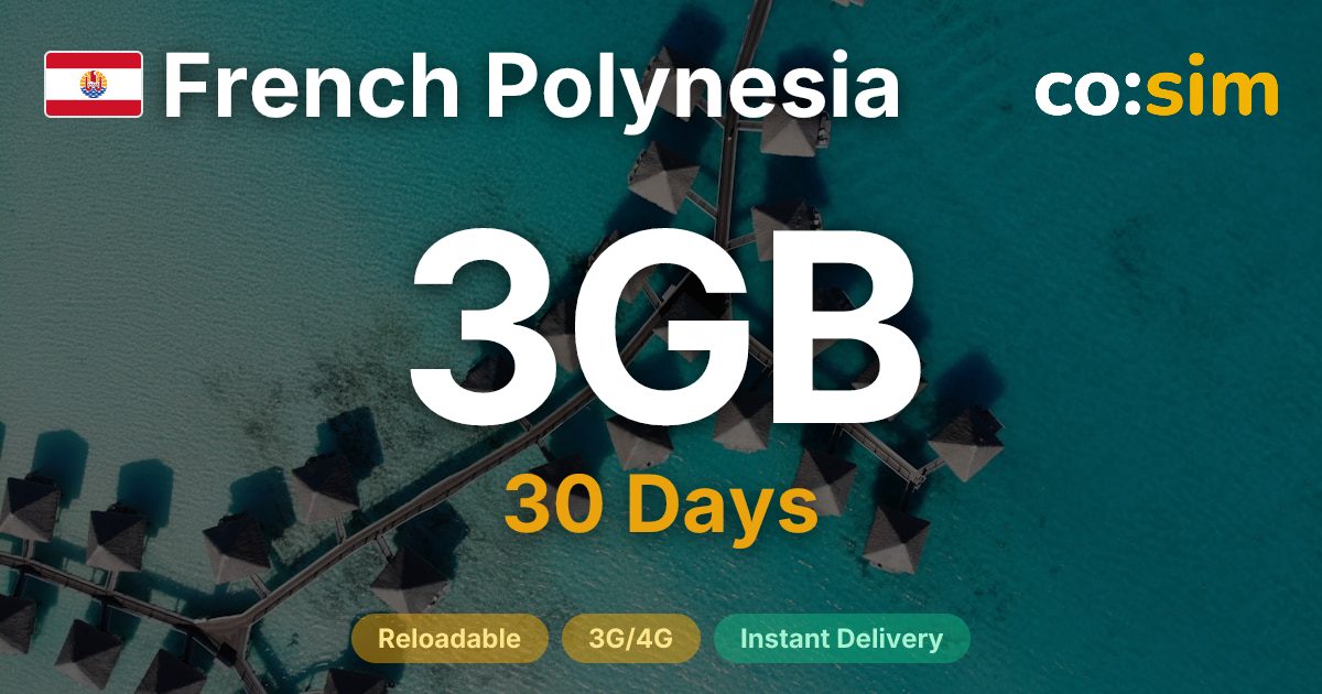 French Polynesia eSIM — 3GB