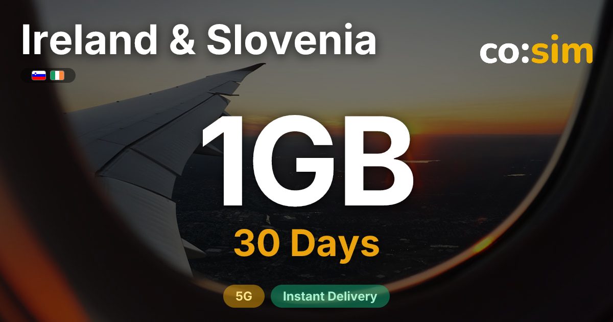Ireland & Slovenia eSIM — 1GB