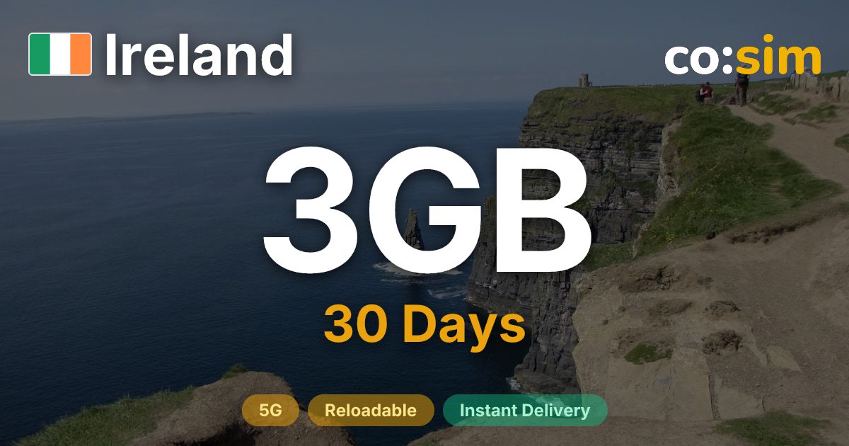 Ireland eSIM — 3GB