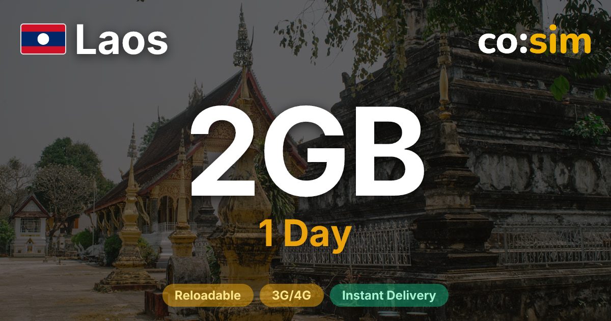 ラオス eSIM — 2GB+∞