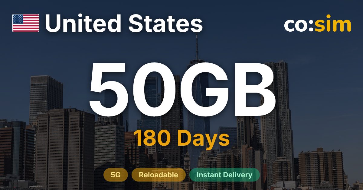 United States eSIM — 50GB