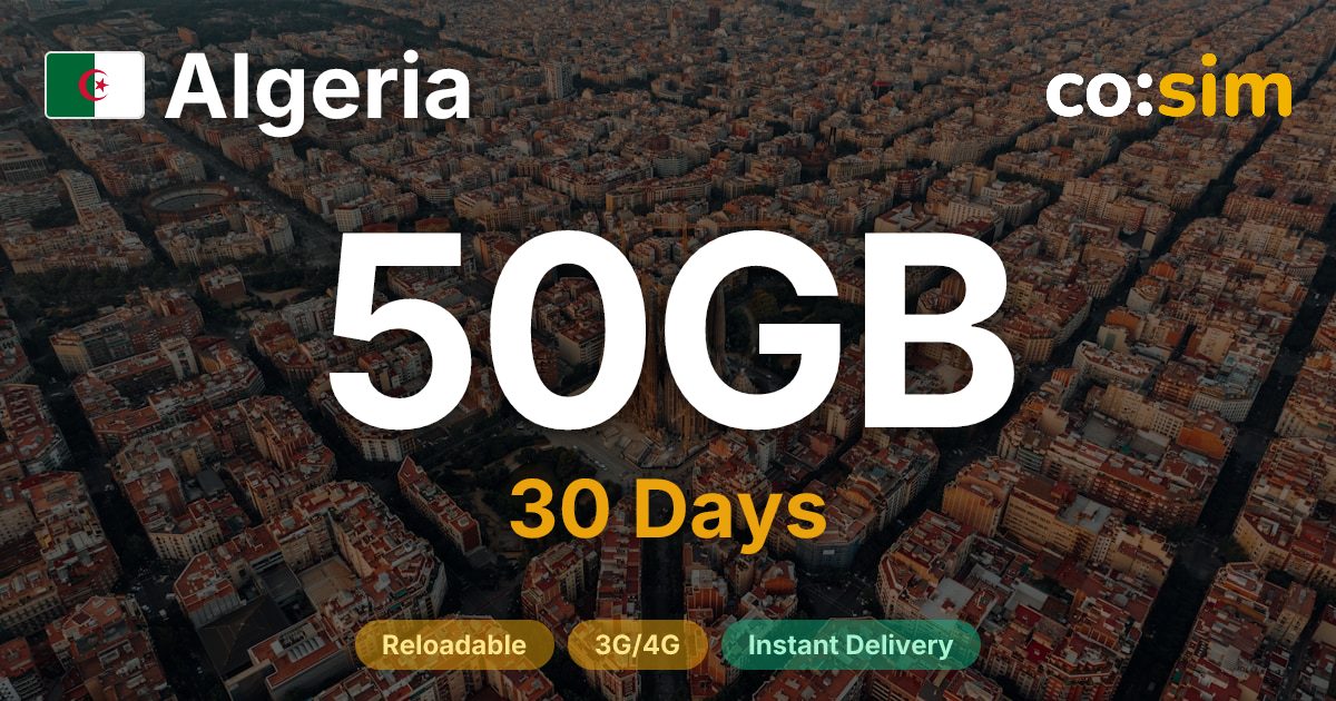 Algeria eSIM — 50GB