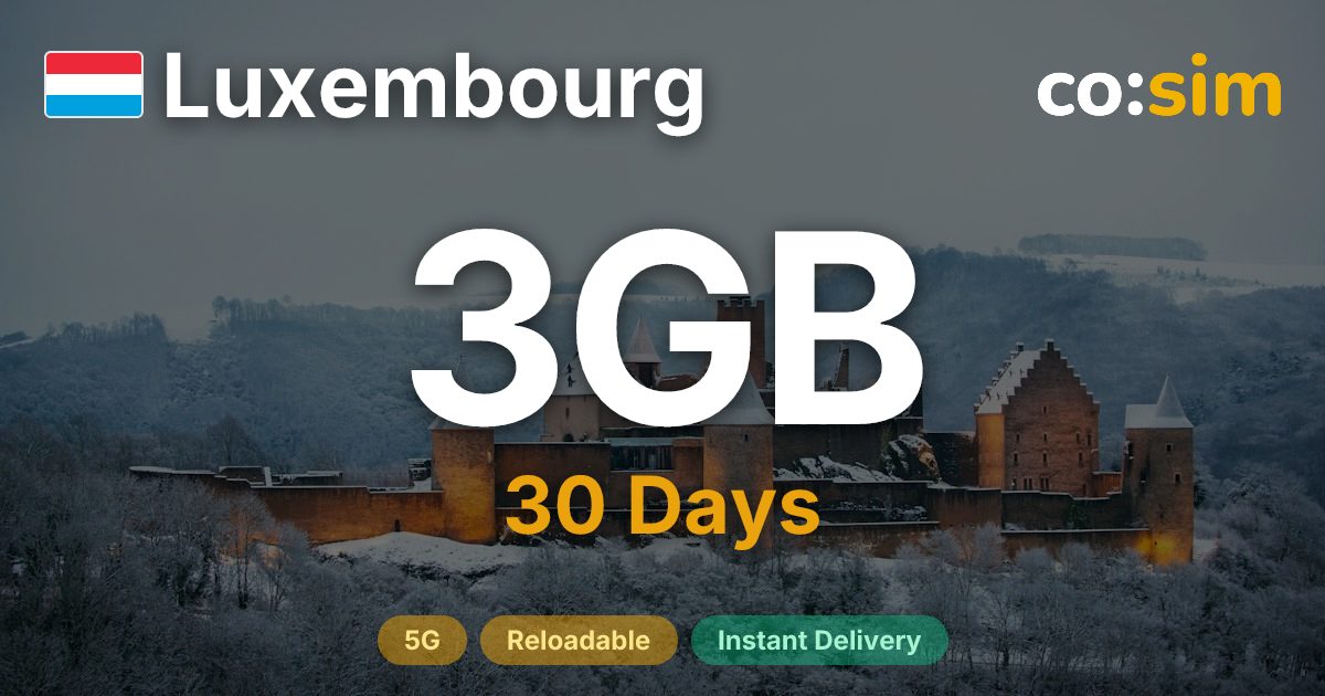 Luxembourg eSIM — 3GB