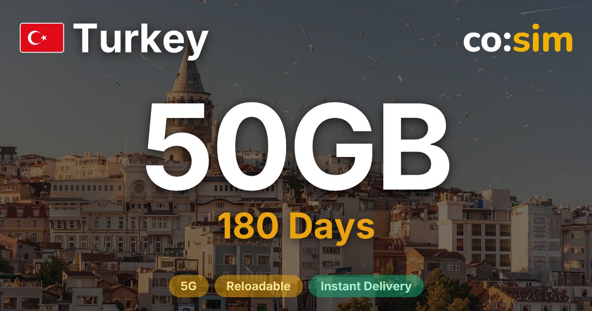 Turkey eSIM — 50GB