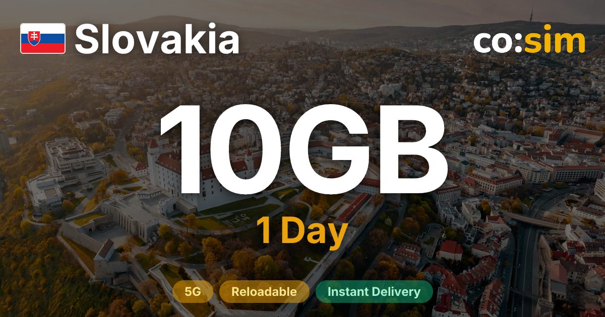 スロバキア eSIM — 10GB+∞