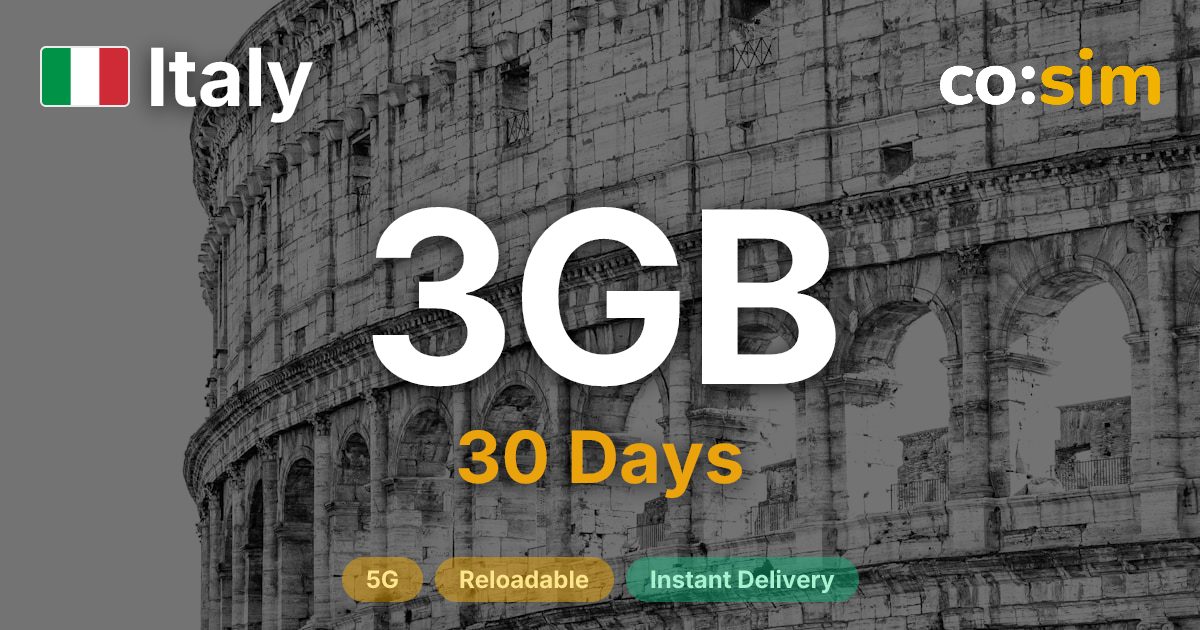 Italy eSIM — 3GB