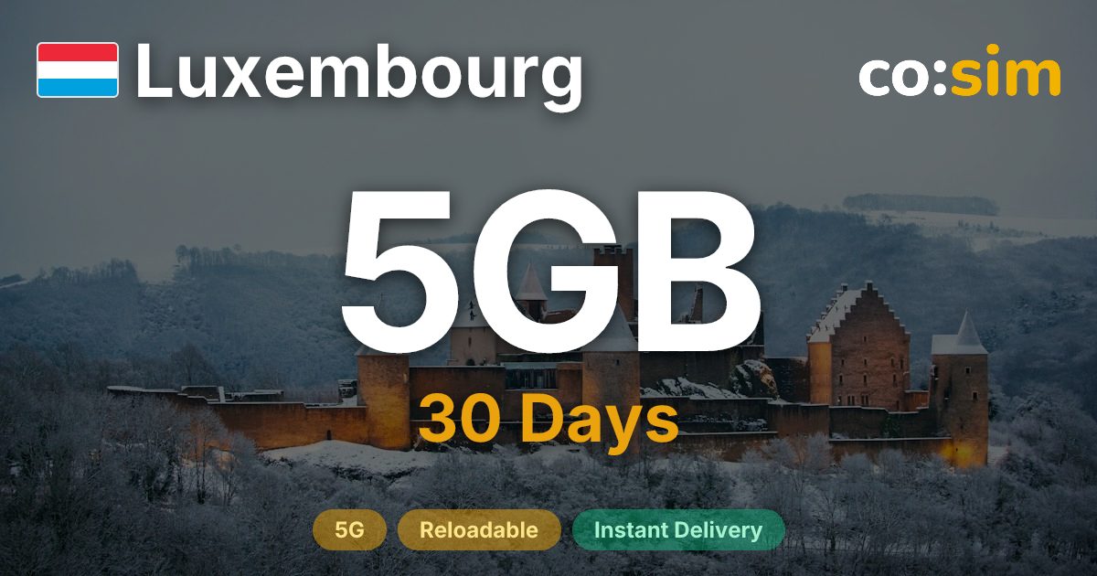 Luxembourg eSIM — 5GB