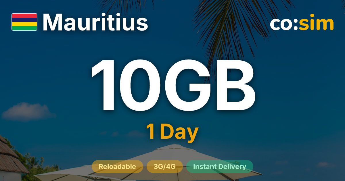 Mauritius eSIM — 10GB+∞