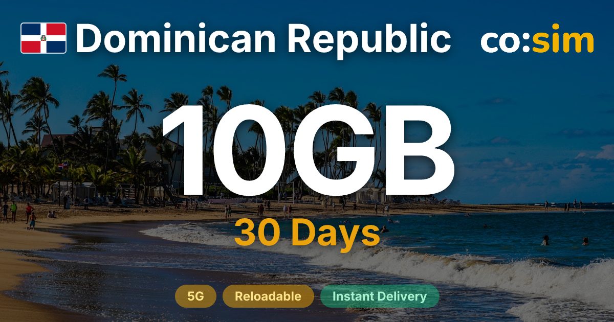 도미니카 공화국 eSIM — 10GB