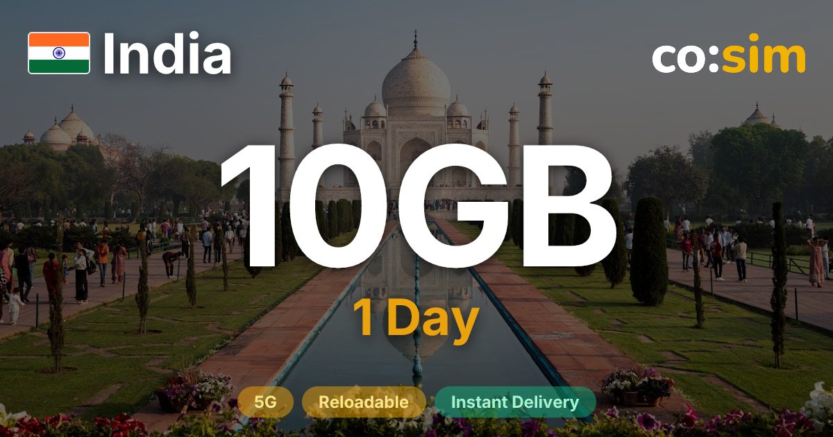 インド eSIM — 10GB+∞
