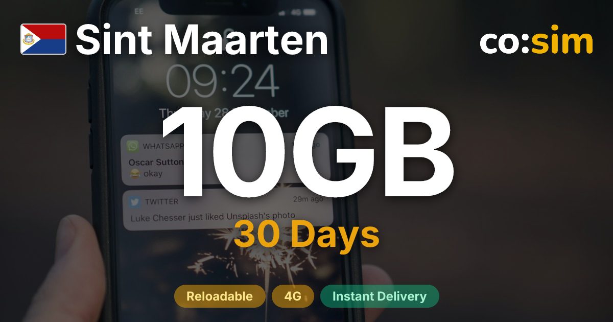 Sint Maarten eSIM — 10GB