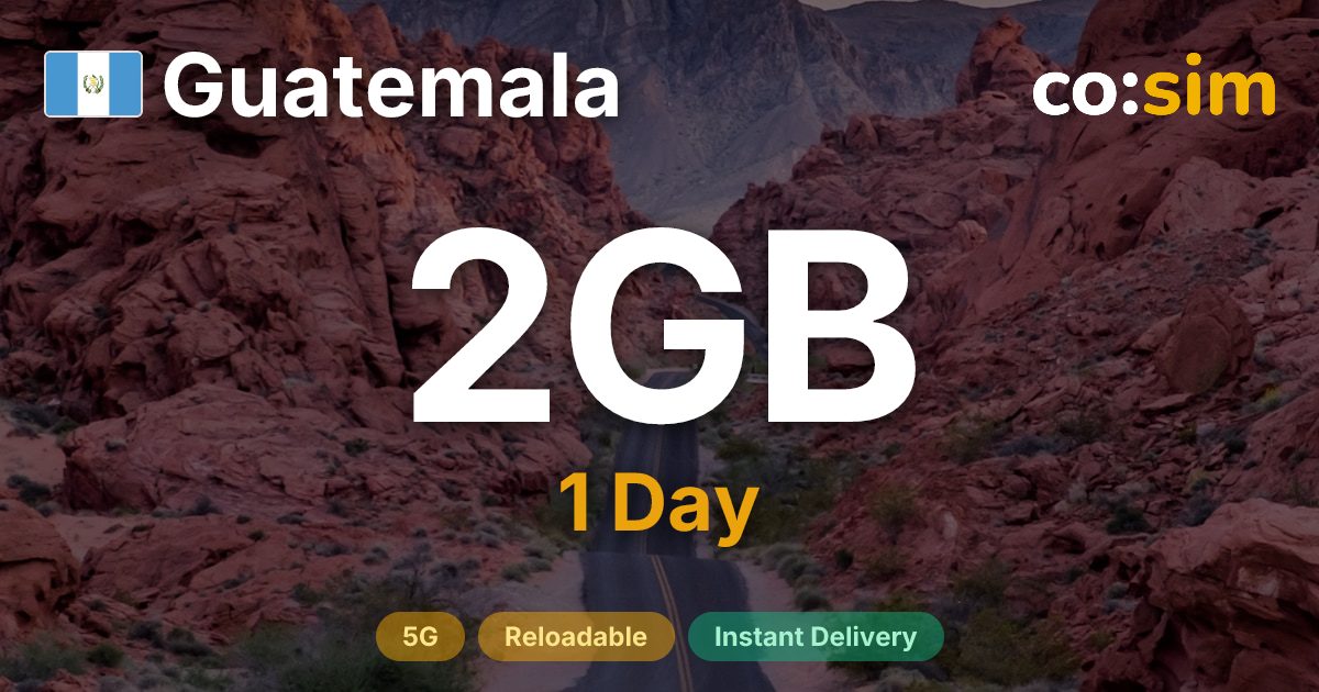 Guatemala eSIM — 2GB+∞