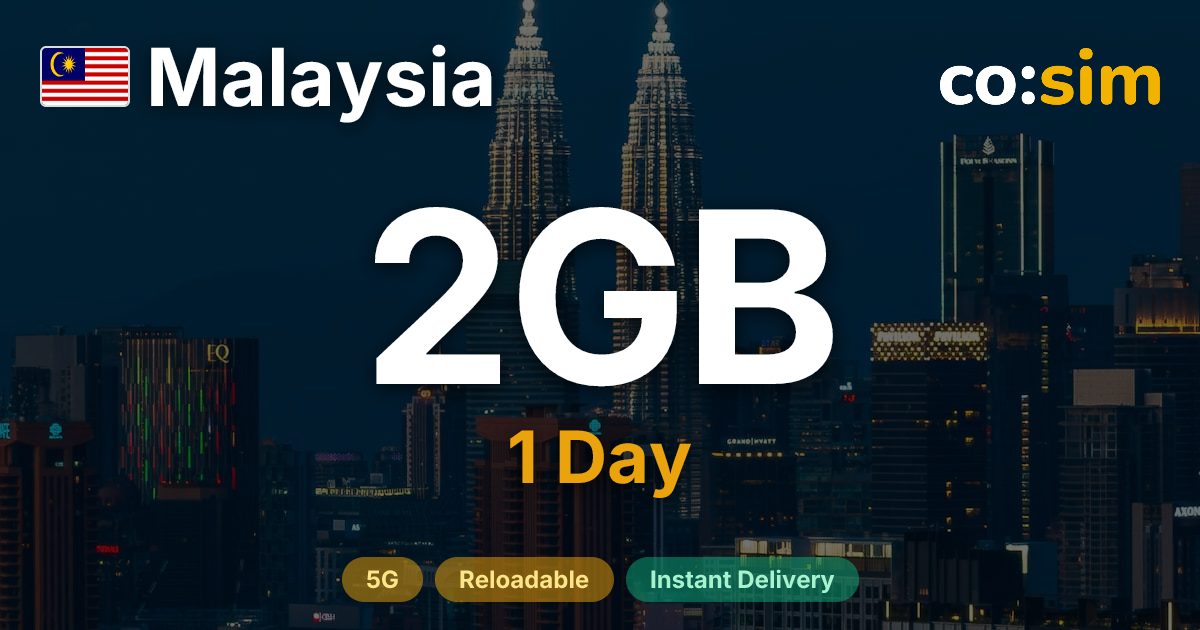말레이시아 eSIM — 2GB+∞
