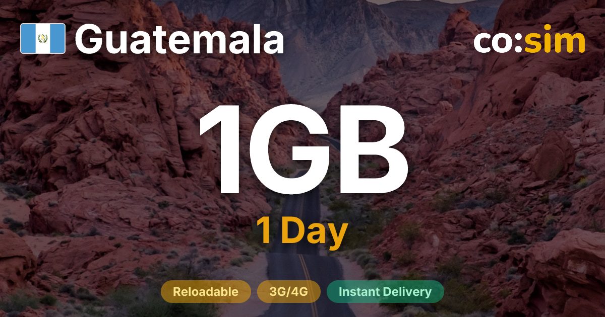 Guatemala eSIM — 1GB+∞