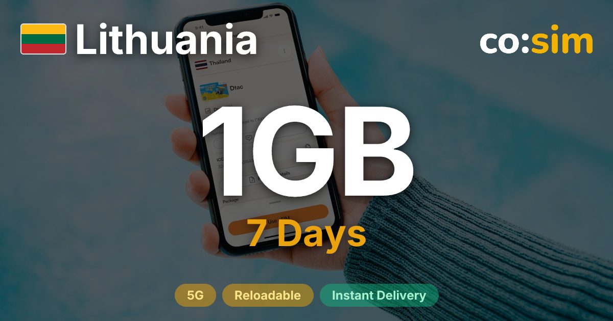 Litauen eSIM — 1GB