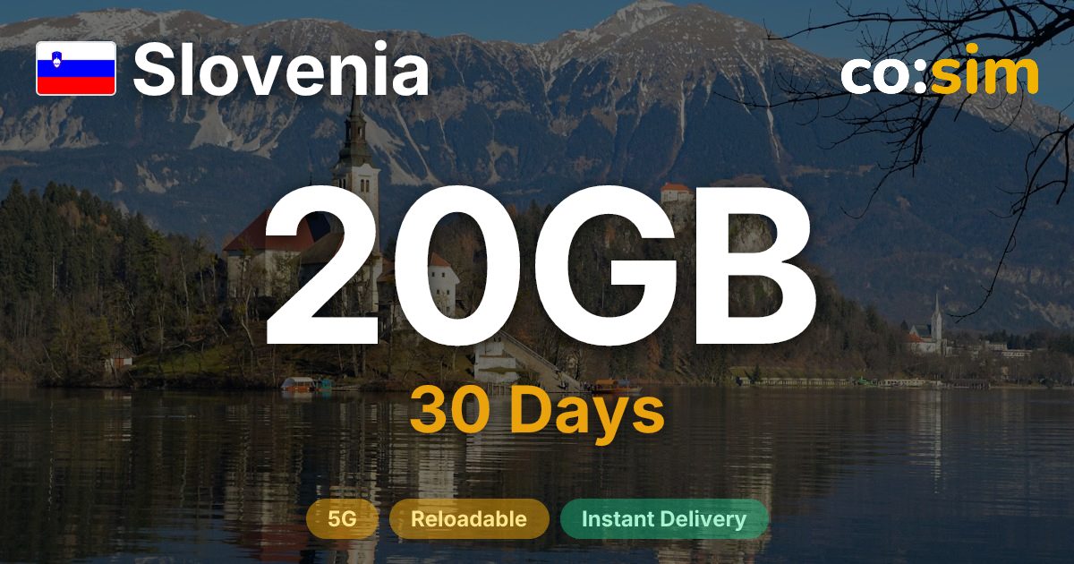 슬로베니아 eSIM — 20GB