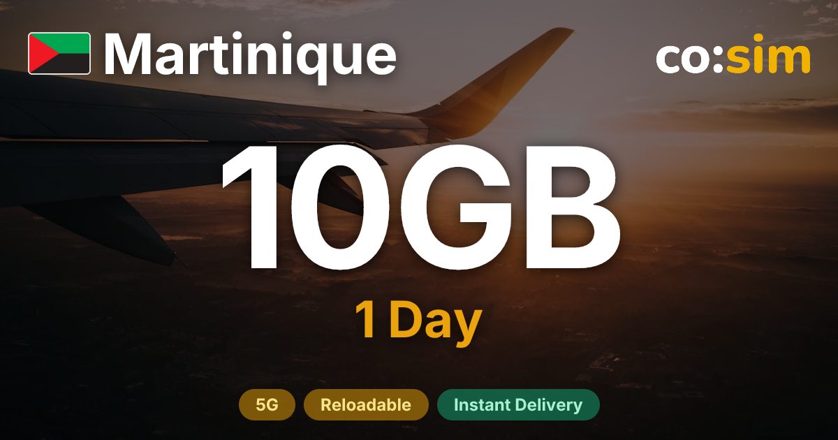 Martinique eSIM — 10GB+∞