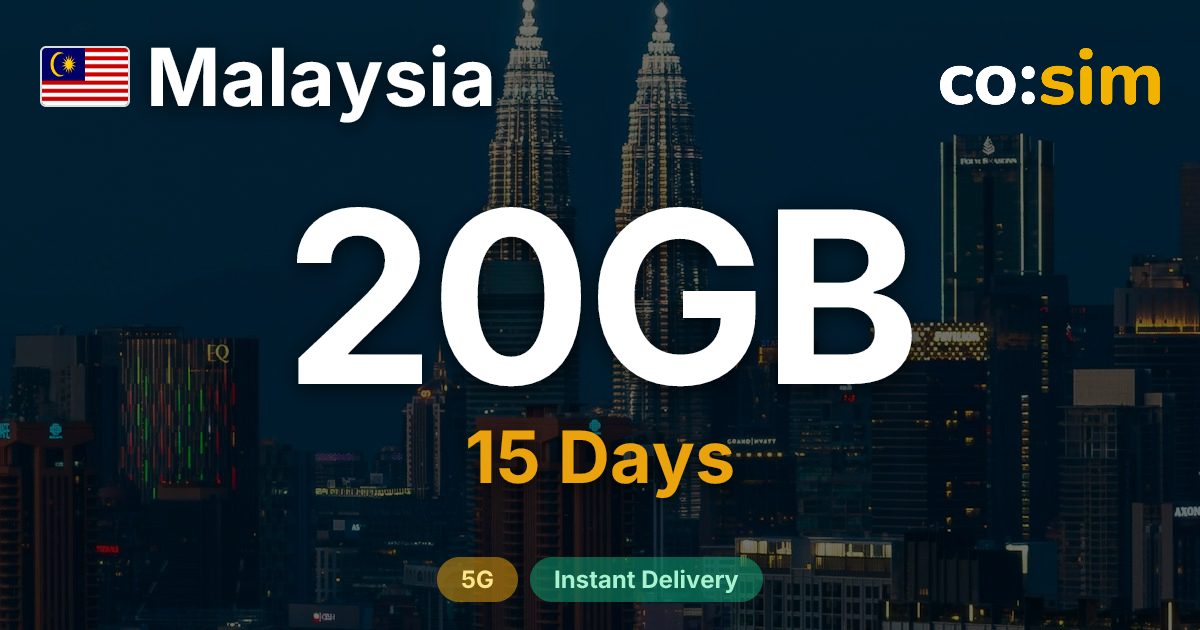 Malaysia eSIM — 20GB