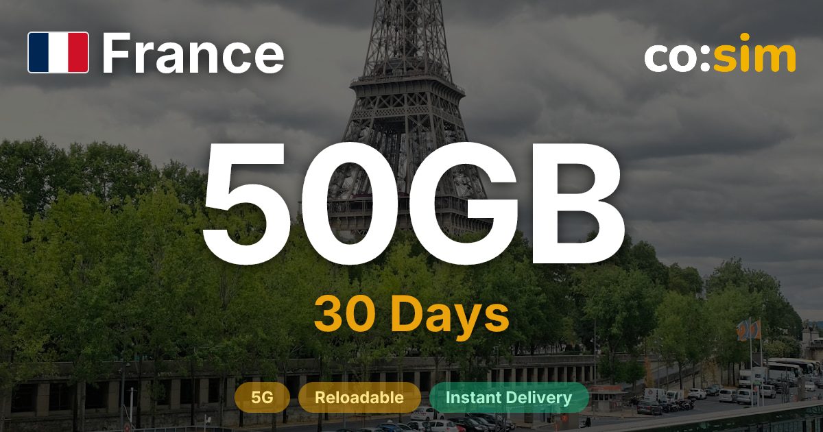 France eSIM — 50GB