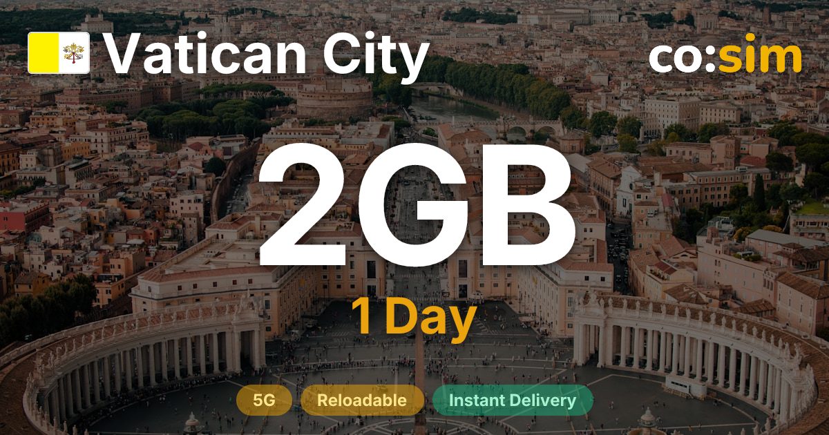 Vatican eSIM — 2GB+∞
