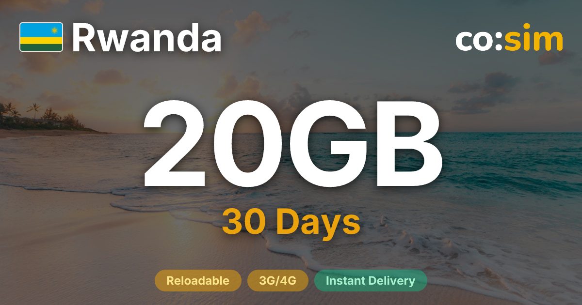 Rwanda eSIM — 20GB