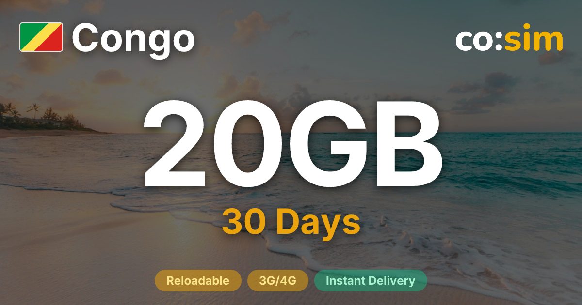 Kongo eSIM — 20GB