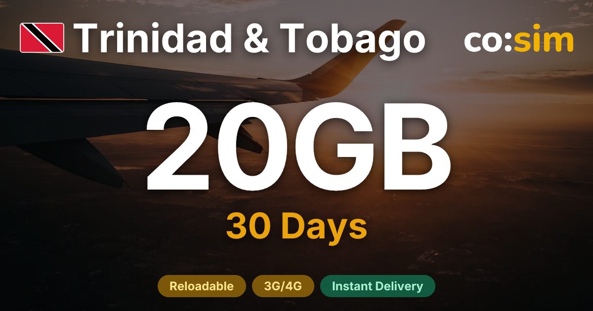 Trinidad & Tobago eSIM — 20GB