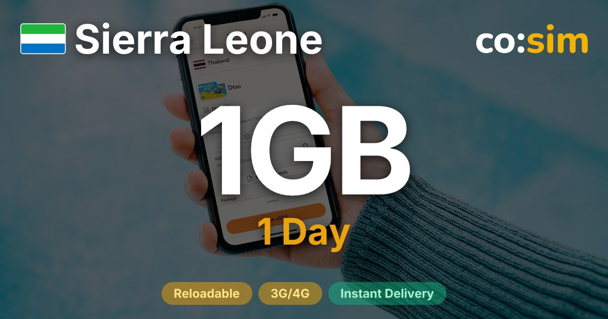 Sierra Leona eSIM — 1GB+∞