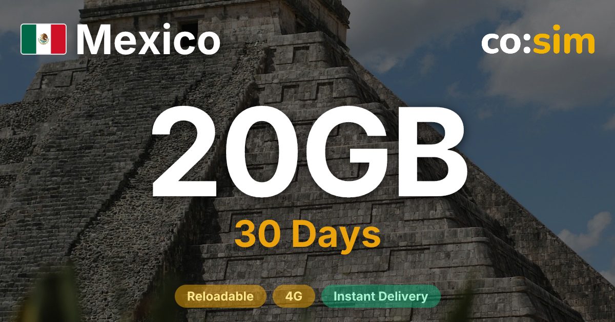 Mexiko eSIM — 20GB