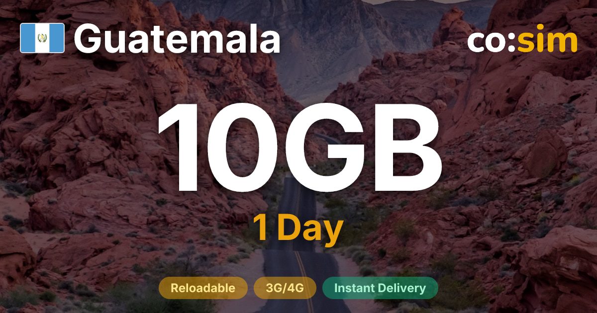 Guatemala eSIM — 10GB+∞