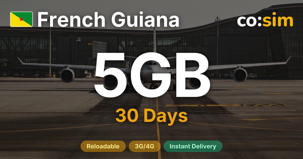 Guayana Francesa eSIM — 5GB