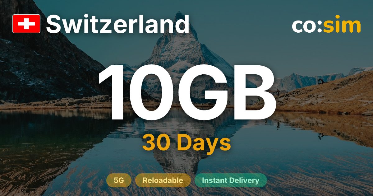 Switzerland eSIM — 10GB