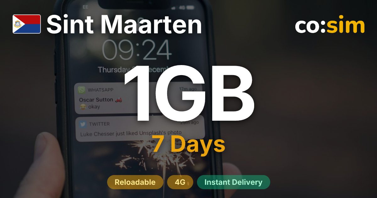 Sint Maarten eSIM — 1GB