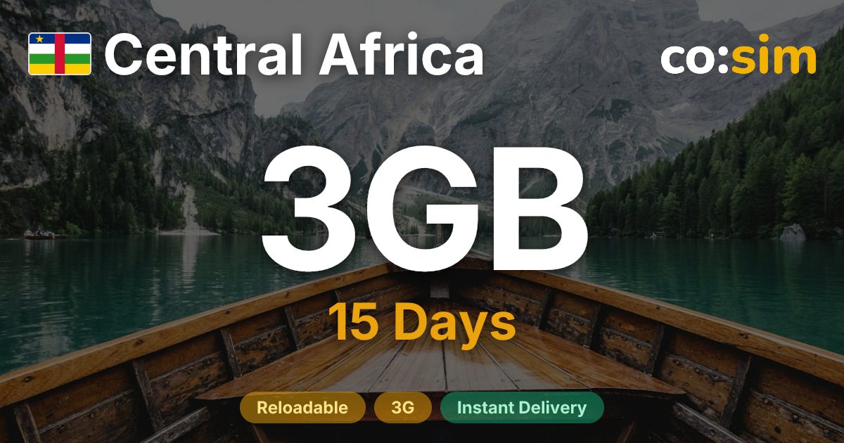 Zentralafrikanische Republik eSIM — 3GB