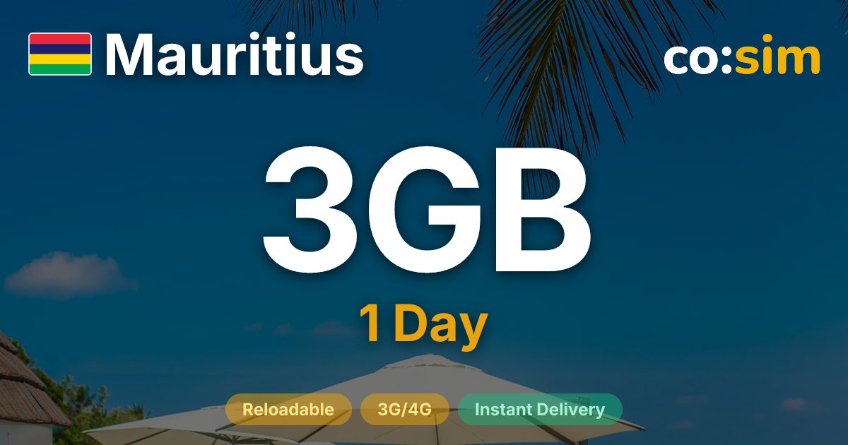 モーリシャス eSIM — 3GB+∞