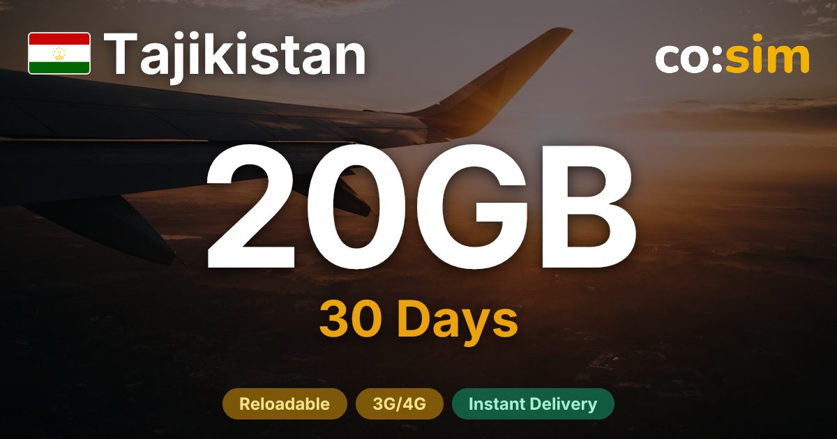 Tajikistan eSIM — 20GB