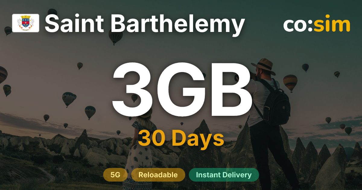 Saint Barthélemy eSIM — 3GB