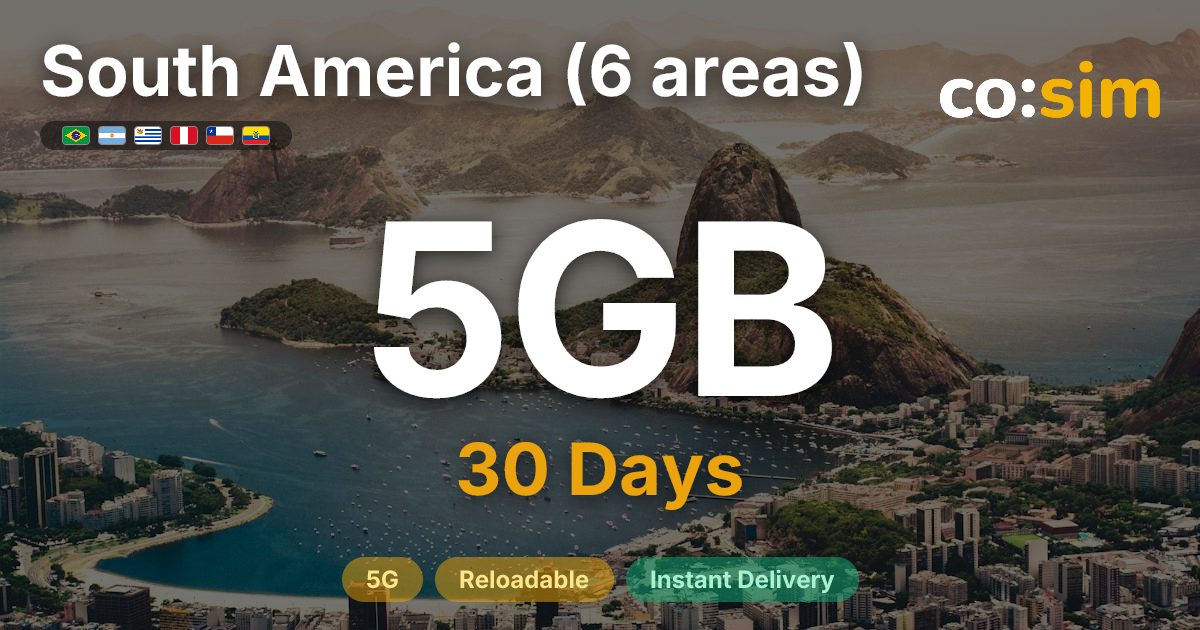 South America (6) eSIM β 5GB