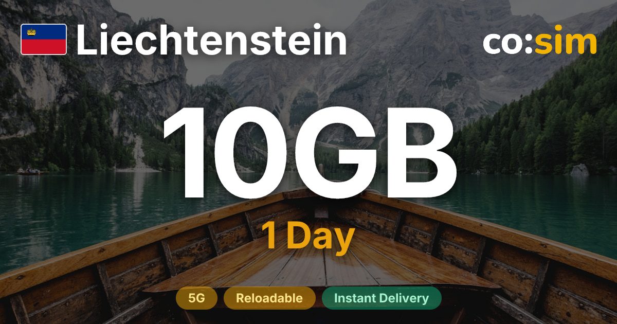 リヒテンシュタイン eSIM — 10GB+∞