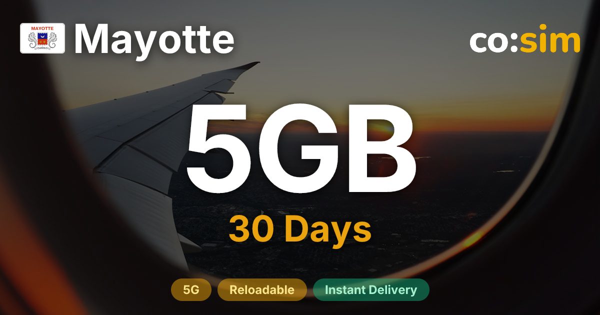 Mayotte eSIM — 5GB