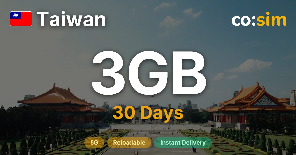 Taiwan eSIM — 3GB