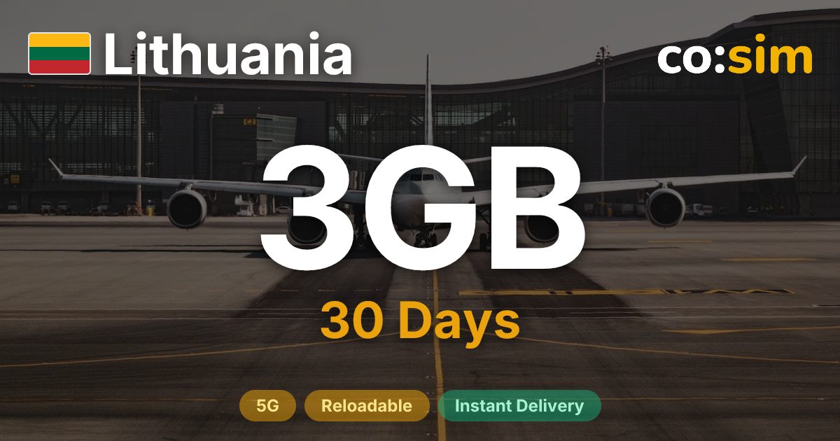 Lithuania eSIM — 3GB