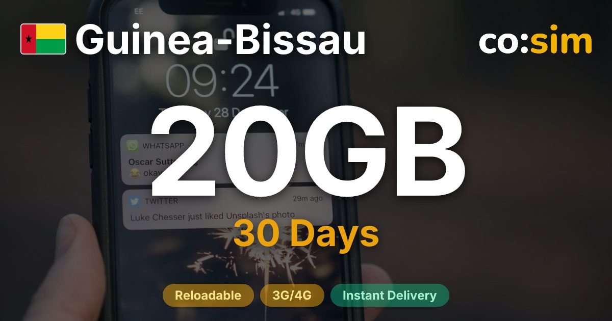 Guinea-Bissau eSIM — 20GB