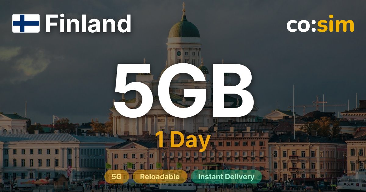 핀란드 eSIM — 5GB+∞